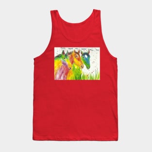 Colourful Horses, "Three Heads are better than one!" Tank Top
